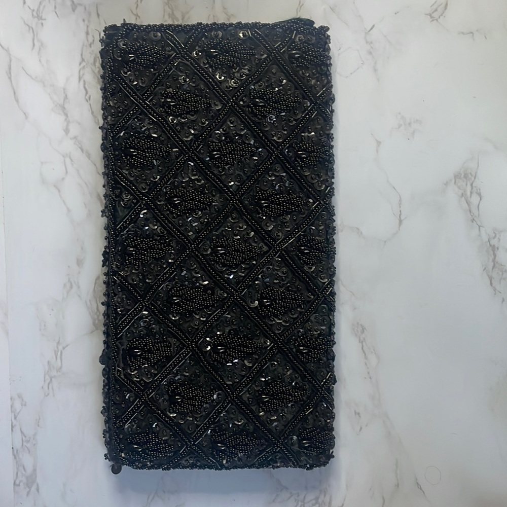 Flat Sequined Clutch Purse